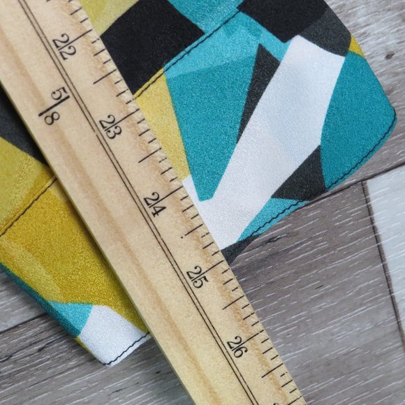 Calvin‎ Klein* Women's Long Sleeve Button Down V-Neck Blouse Large Multicolor - Picture 9 of 9